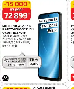 Auchan Motorola G55 5G kártyafüggetlen okostelefon ajánlat