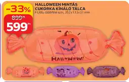 Auchan Halloween mintás cukorka kínáló tálca ajánlat