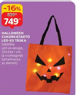 Auchan Halloween cukorkatartó led-es táska ajánlat