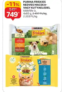 Auchan Purina friskies nedves macska- vagy kutyaeledel ajánlat