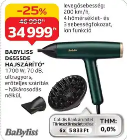 Auchan Babyliss d6555de hajszárító ajánlat