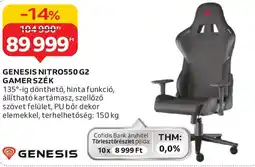 Auchan Genesis nitro550 g2 gamer szék ajánlat