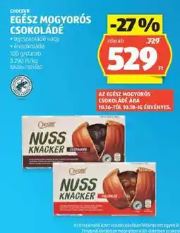 ALDI CHOCEUR EGÉSZ MOGYORÓS CSOKOLÁDÉ ajánlat