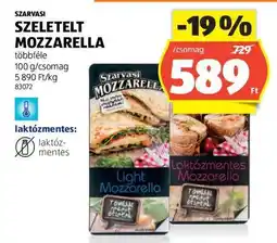 ALDI SZARVASI Szeletelt mozzarella ajánlat