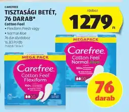 ALDI Carefree Tisztasági Betét, 76 Darab ajánlat