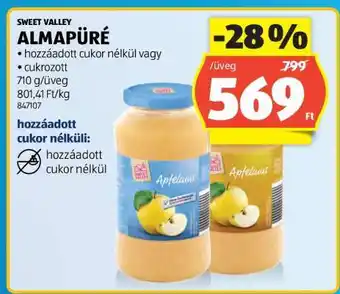 ALDI SWEET VALLEY ALMAPÜRÉ ajánlat