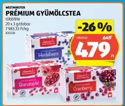 ALDI WESTMINSTER PRÉMIUM GYÜMÖLCSTEA ajánlat