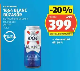 ALDI Kronenbourg 1664 Blanc Búzasör ajánlat