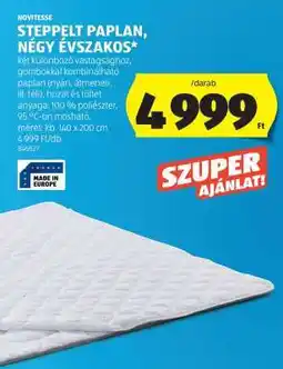 ALDI NOVITESSE STEPPELT PAPLAN, NÉGY ÉVSZAKOS ajánlat