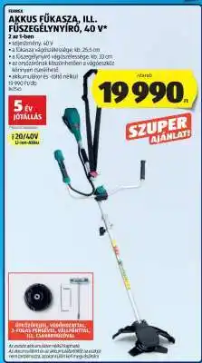 ALDI FERREX Akkus fűkasza, ill. fűszegélynyíró, 40 V ajánlat