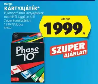 ALDI Mattel Kártyajáték ajánlat