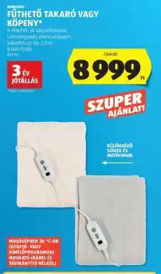 ALDI FŰTHETŐ TAKARÓ VAGY KÖPENY ajánlat