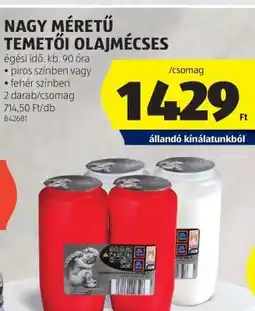 ALDI Nagy méretű temetői olajmécses ajánlat