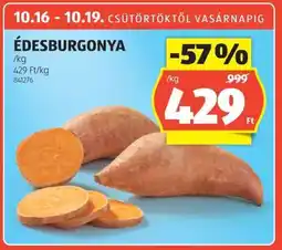 ALDI Édesburgonya ajánlat