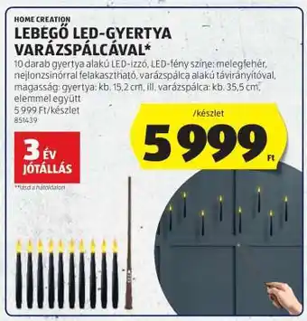 ALDI Lebegő LED-gyertya varázspálcával ajánlat
