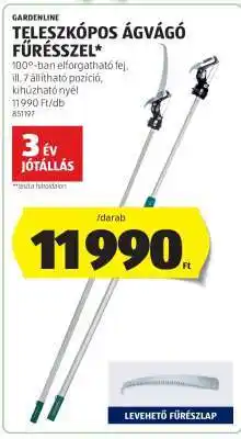 ALDI Gardenline teleszkópos ágvágó fűrésszel ajánlat