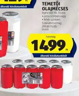 ALDI TEMETŐI OLAJMÉCSES ajánlat