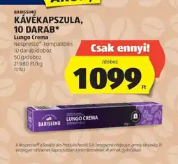 ALDI BARISSIMO KÁVÉKAPSZULA, 10 DARAB ajánlat