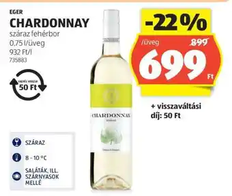 ALDI Eger Chardonnay ajánlat