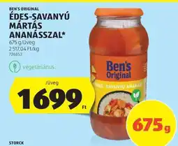 ALDI BEN'S ORIGINAL ÉDES-SAVANYÚ MÁRTÁS ANANÁSSZAL ajánlat