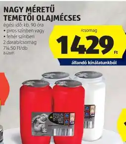 ALDI Nagy méretű temetői olajmécses ajánlat
