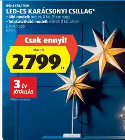 ALDI HOME CREATION LED-ES KARÁCSONYI CSILLAG ajánlat