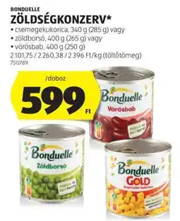 ALDI Bonduelle zöldségkonzerv ajánlat