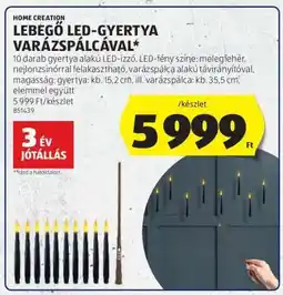 ALDI Home Creation Lebegő LED-gyertya Varázspálcával ajánlat
