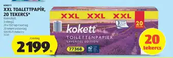 ALDI Kokett XXL Toalettpapír, 20 Tekercs ajánlat
