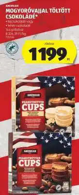 ALDI AMERICAN Mogyoróvajjal Töltött Csokoládé ajánlat