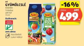 ALDI Sió Gyümölcslé ajánlat