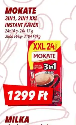 CBA Mokate 3in1, 2in1 XXL instant kávék ajánlat