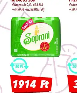 CBA Soproni Világos Sör ajánlat