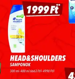 CBA Head & Shoulders Samponok ajánlat