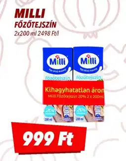 CBA Milli főzőtejszín ajánlat