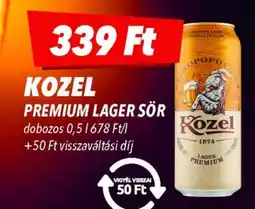 CBA Kozel premium lager sör ajánlat
