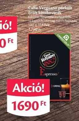EcoFamily Caffè Vergnano pörkölt őrölt kávékeverék ajánlat