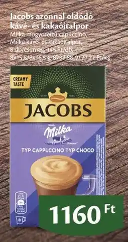 EcoFamily Jacobs azonnal oldódó kávé- és kakaóitalpor ajánlat