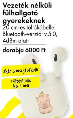 Tedi Vezeték nélküli fülhallgató gyerekeknek ajánlat