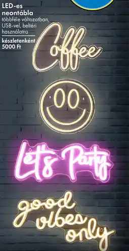 Tedi LED-es neontábla ajánlat