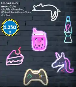 Tedi LED-es mini neontábla ajánlat