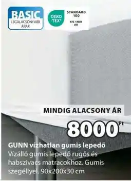 JYSK GUNN vízhatlan gumis lepedő ajánlat