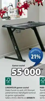 JYSK LINDHOLM gamer asztal ajánlat