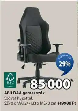 JYSK ABILDAA gamer szék ajánlat