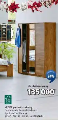 JYSK VEDDE gardróbszekrény ajánlat