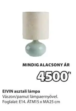 JYSK EIVIN ASZTALI LÁMPA ajánlat