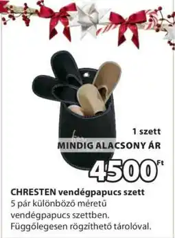 JYSK CHRESTEN vendégpapucs szett ajánlat