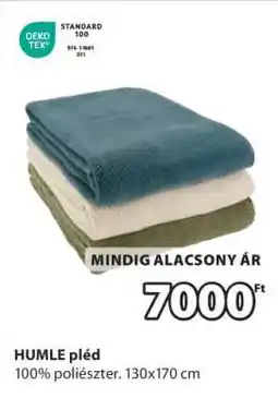 JYSK HUMLE pléd ajánlat