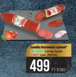 Coop Família Harmónia szalámi ajánlat