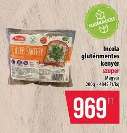 Coop Incola gluténmentes kenyér ajánlat